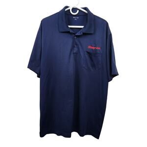 SNAP-ON Tools Men's Athletic Polo Shirt Short Sleeve Pocket Navy Blue SZ 2XL